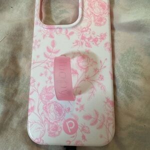Loopy Pink Toile Silicone Phone Case